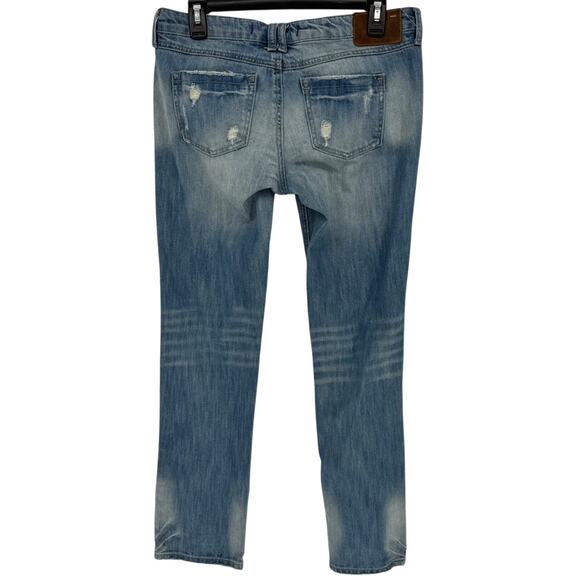 GARAGE Skinny Jeans Womens Size 7 Blue Distressed Ripped Light Wash Denim - Picture 6 of 8